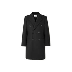 Saint Laurent Black Wool Coat - 48 | M