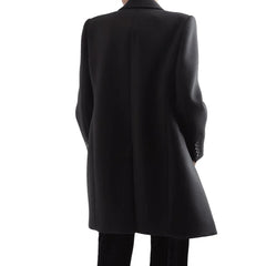 Saint Laurent Black Wool Coat - 48 | M
