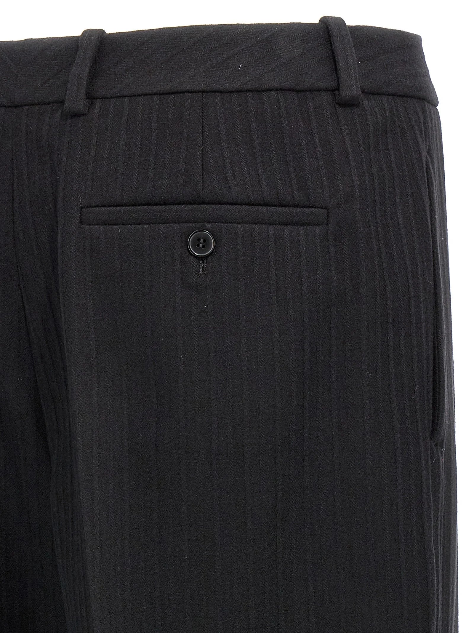 Saint Laurent Black Wool Dress Pants - IT50 | L