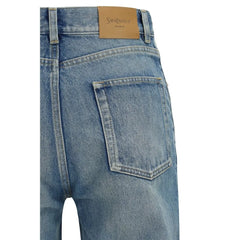 Saint Laurent Blue Cotton Flared Jeans - 27