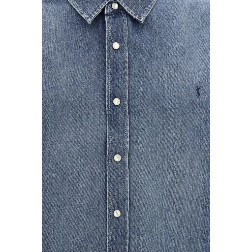 Saint Laurent Blå Jeansskjorta