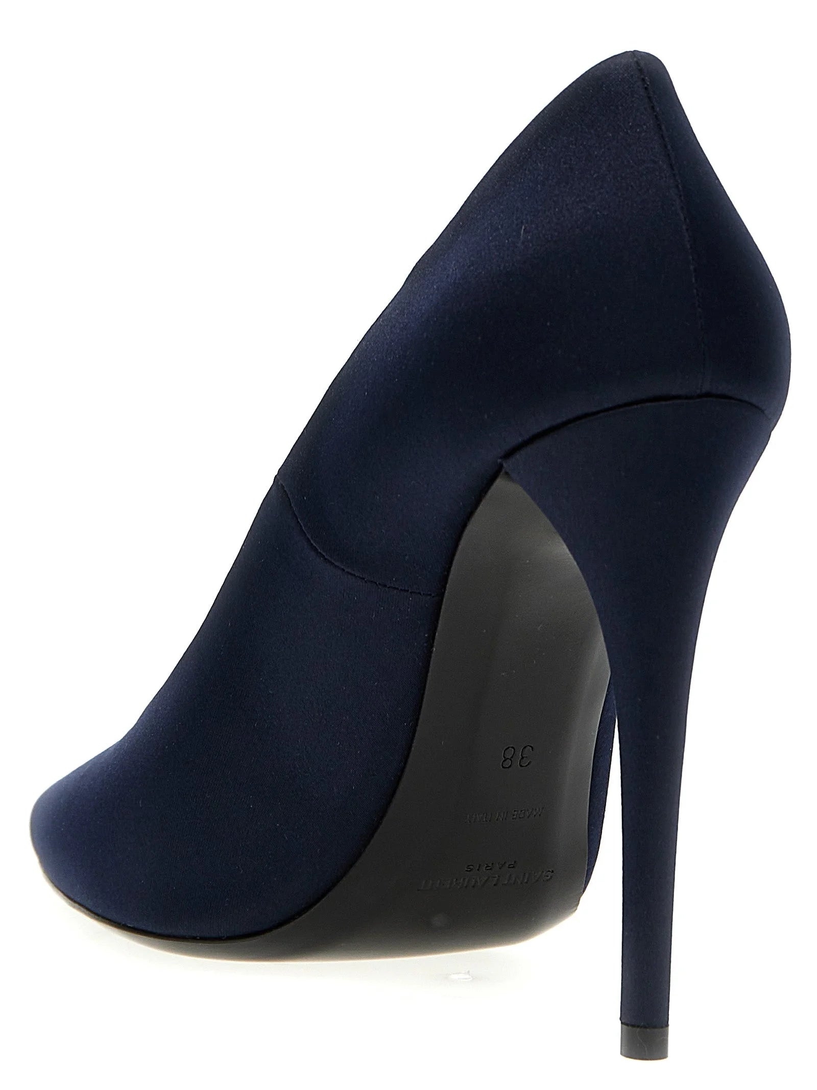 Saint Laurent Blue Polyester High Heel Pumps
