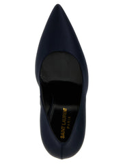 Saint Laurent Blue Polyester High Heel Pumps