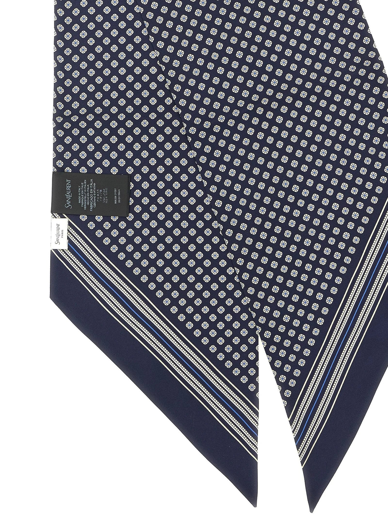 Saint Laurent Blue Silk Foulard