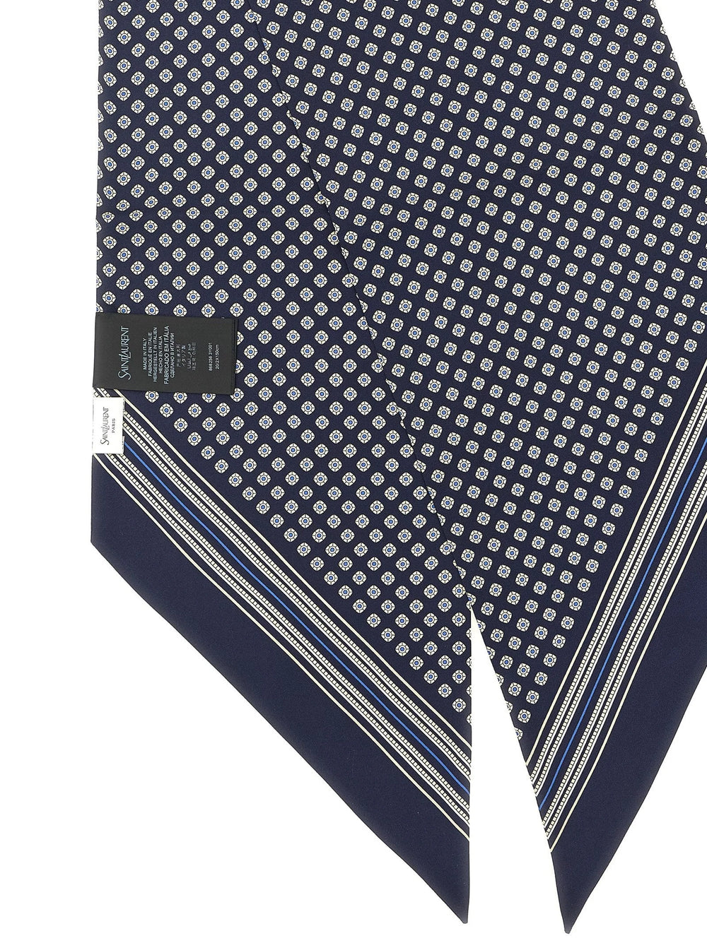 Saint Laurent Blue Silk Foulard