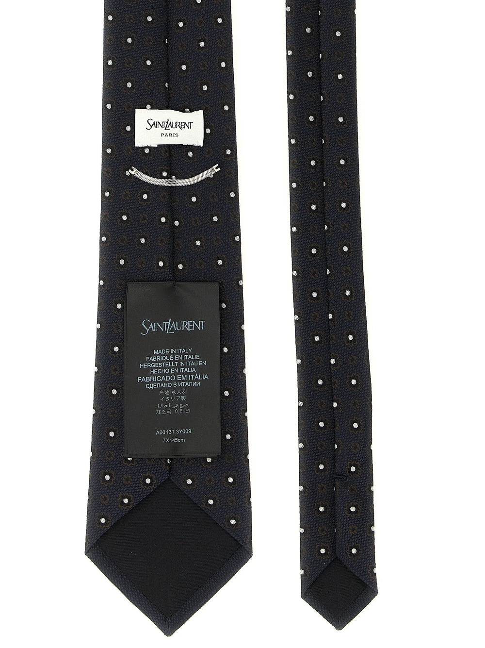 Saint Laurent Blue Silk Tie
