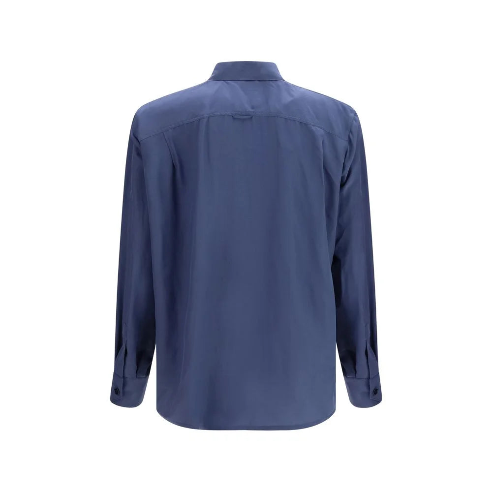 Saint Laurent Blue Viscose Dress Shirt - 40