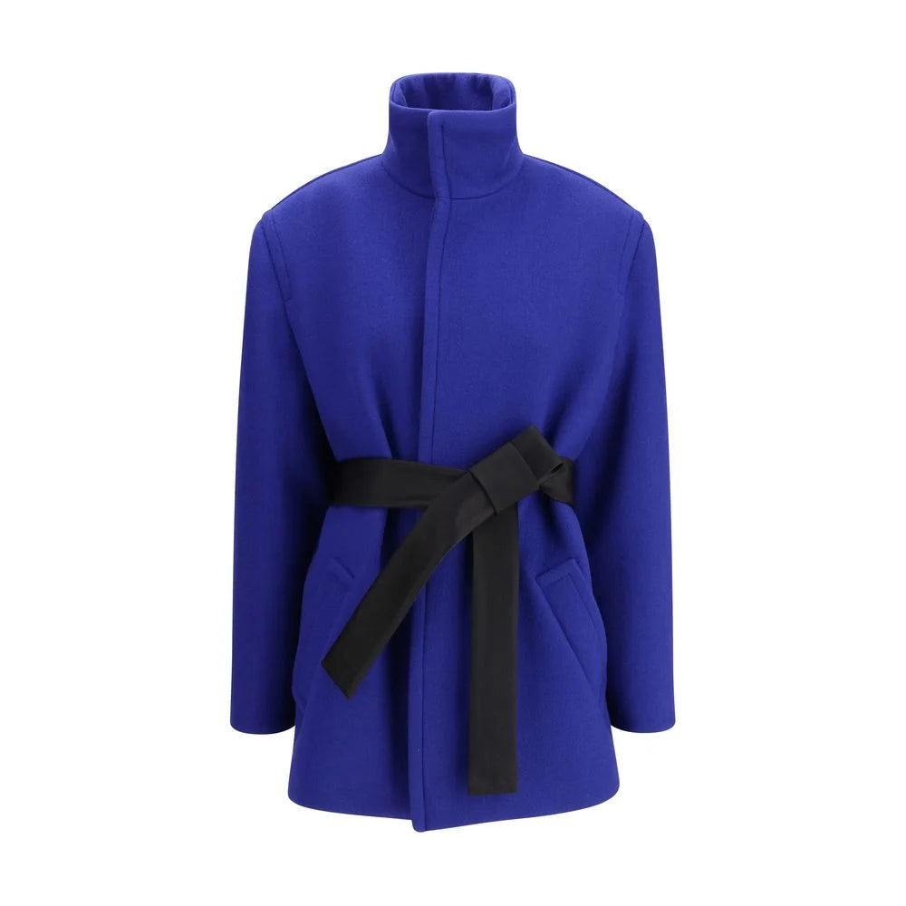 Saint Laurent Blue Wool Coat - IT40 | M
