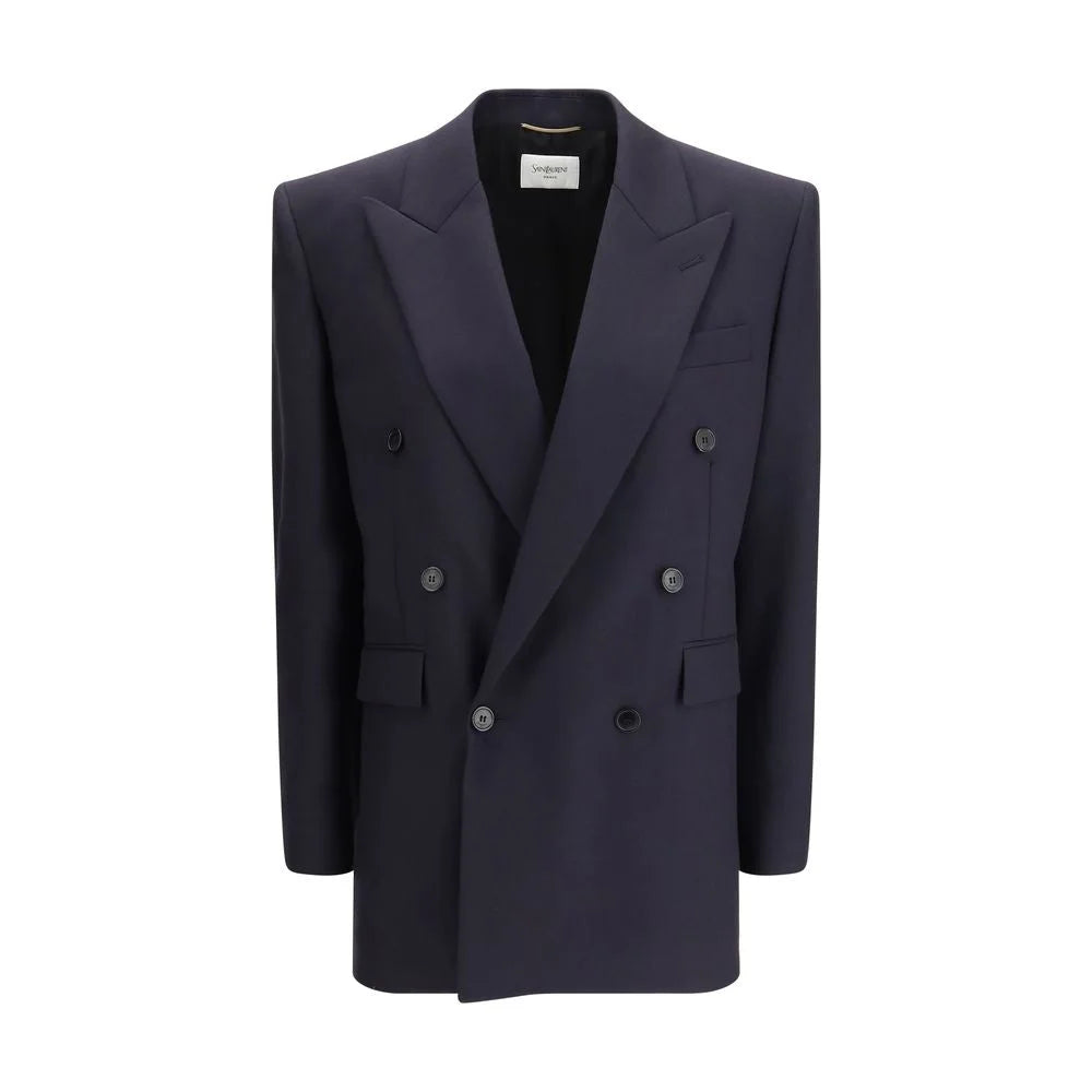 Saint Laurent Blue Wool Coat - IT40 | M