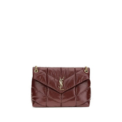 Saint Laurent Bordeaux Calf Leather Bos Taurus Shoulder Bag