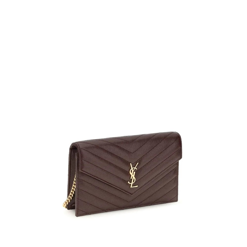 Saint Laurent Bordeaux Calf Leather Bos Taurus Wallet