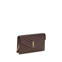 Saint Laurent Bordeaux Calf Leather Bos Taurus Wallet