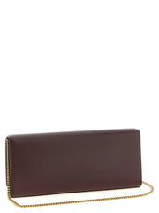 Saint Laurent Bordeaux Calfskin Clutch Bag