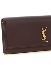 Saint Laurent Bordeaux Calfskin Clutch Bag