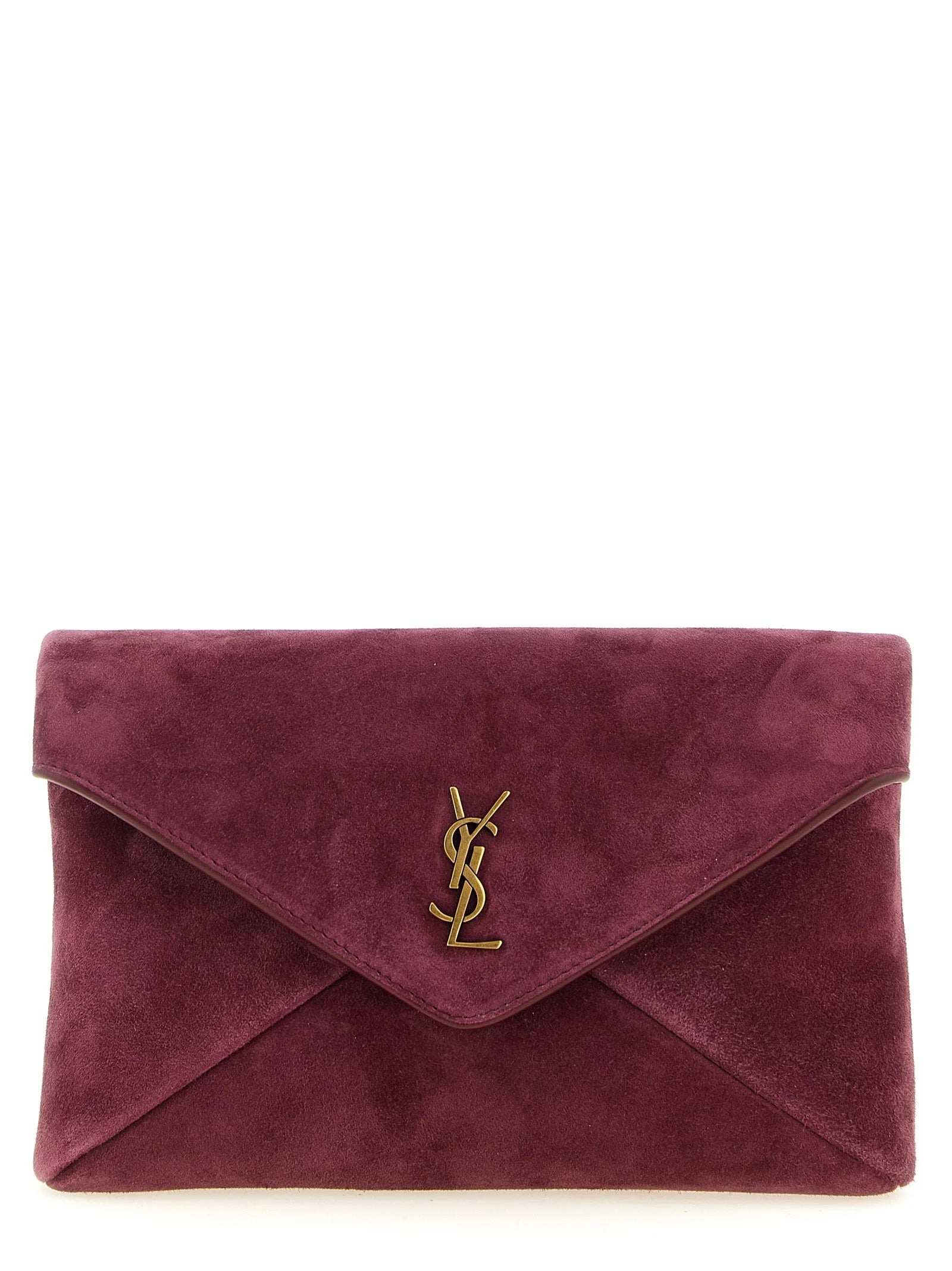 Saint Laurent Bordeaux Calfskin Crossbody Bag