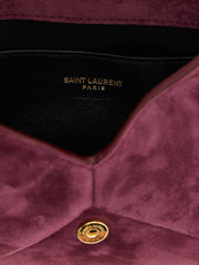 Saint Laurent Bordeaux Calfskin Crossbody Bag