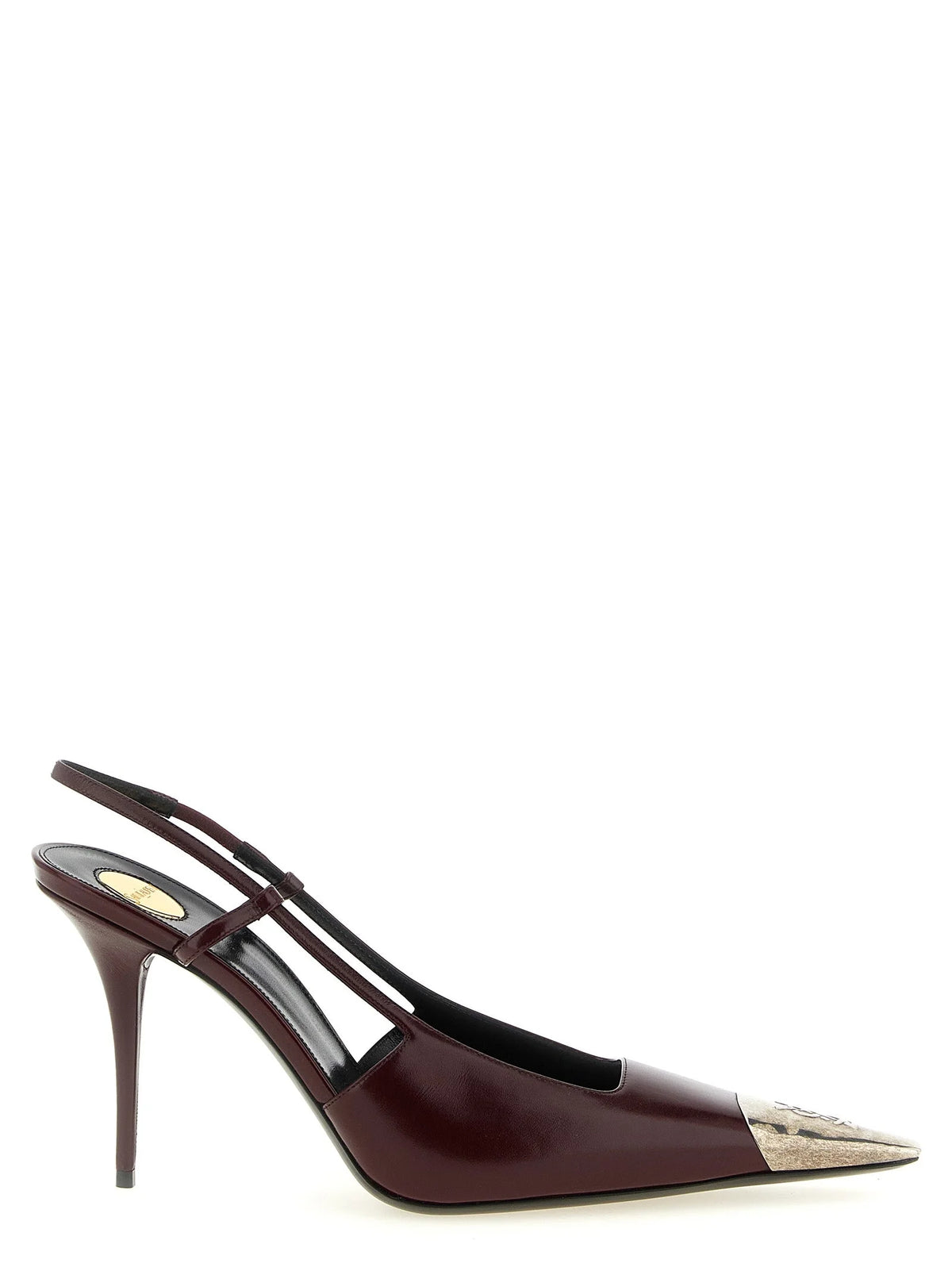 Saint Laurent Bordeaux Lamb Leather High Heel Pumps - EU40.5/US10.5