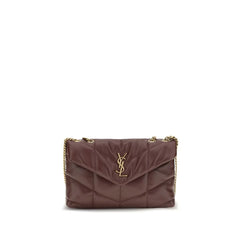 Saint Laurent Bordeaux Lamb Ovis Aries Shoulder Bag