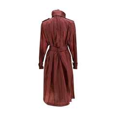 Saint Laurent Bordeaux Polyamide Trench Coat - IT38 | S