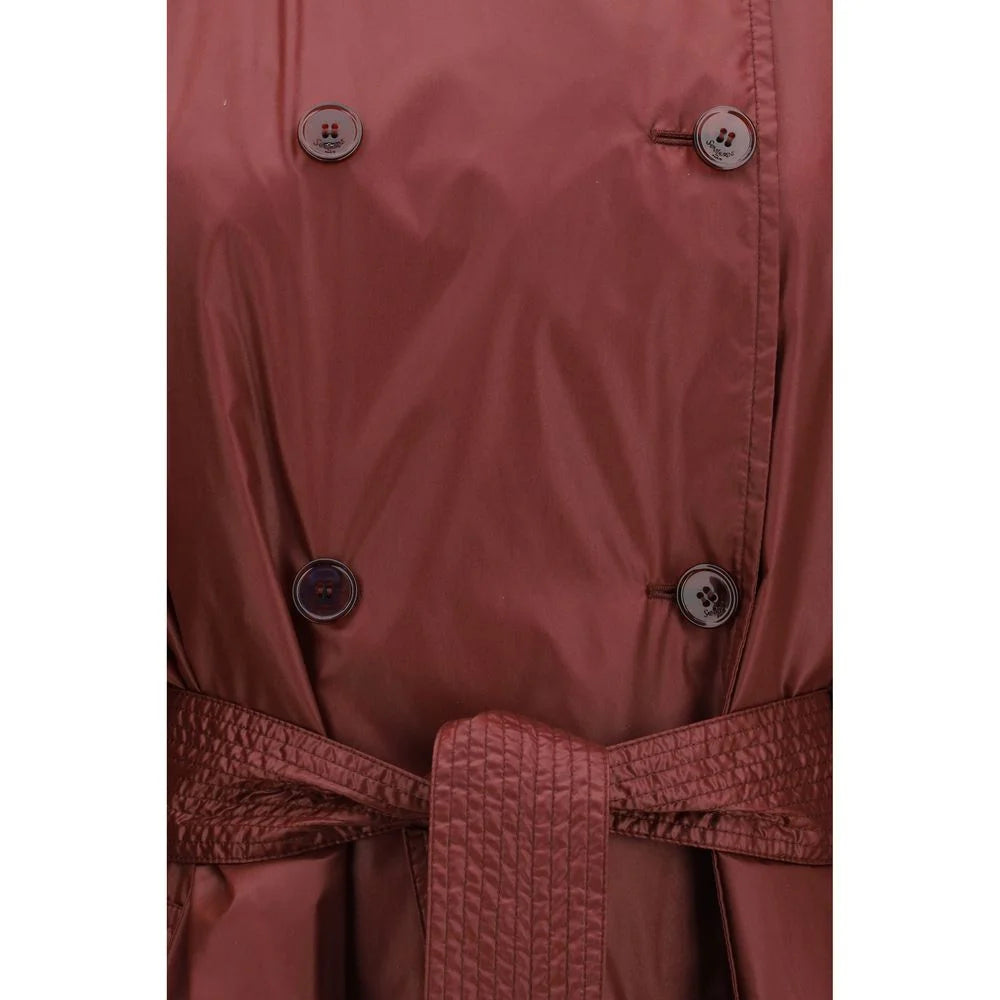 Saint Laurent Bordeaux Polyamide Trench Coat - IT38 | S