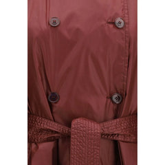 Saint Laurent Bordeaux Polyamide Trench Coat - IT38 | S