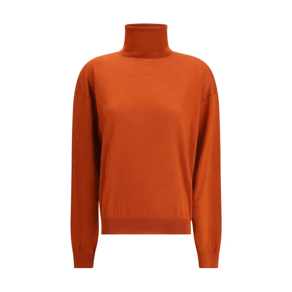 Saint Laurent Bordeaux Wool Turtleneck - M