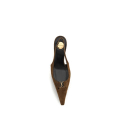 Saint Laurent Brown Calf Leather Bos Taurus High Heel Pumps