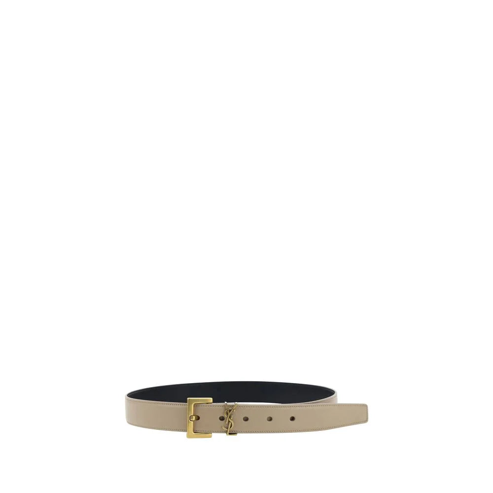 Saint Laurent Brown Calf Leather Bos Taurus Regular Belt - 90 cm / 36 Inches