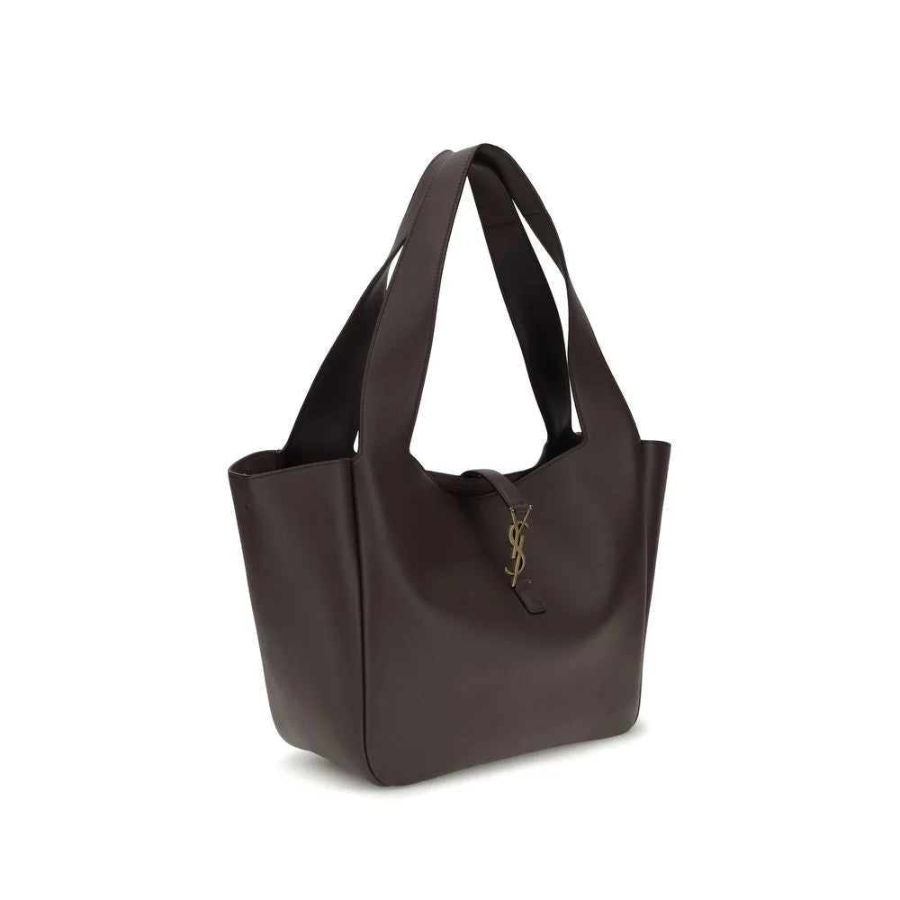Saint Laurent Brown Calf Leather Bos Taurus Shoulder Bag