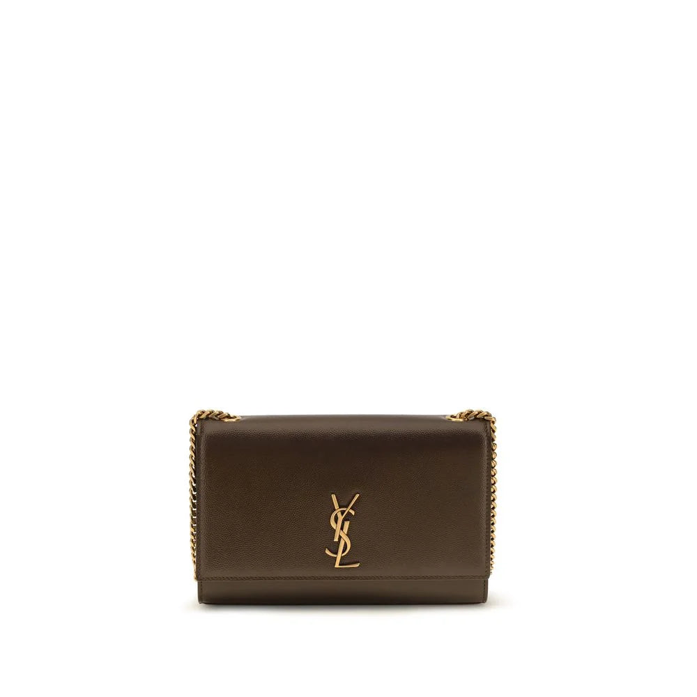 Saint Laurent Brown Calf Leather Bos Taurus Shoulder Bag