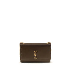 Saint Laurent Brown Calf Leather Bos Taurus Shoulder Bag