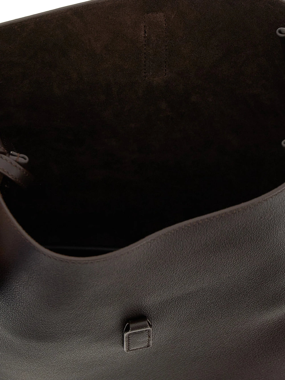 Saint Laurent Brown Calfskin Shoulder Bag