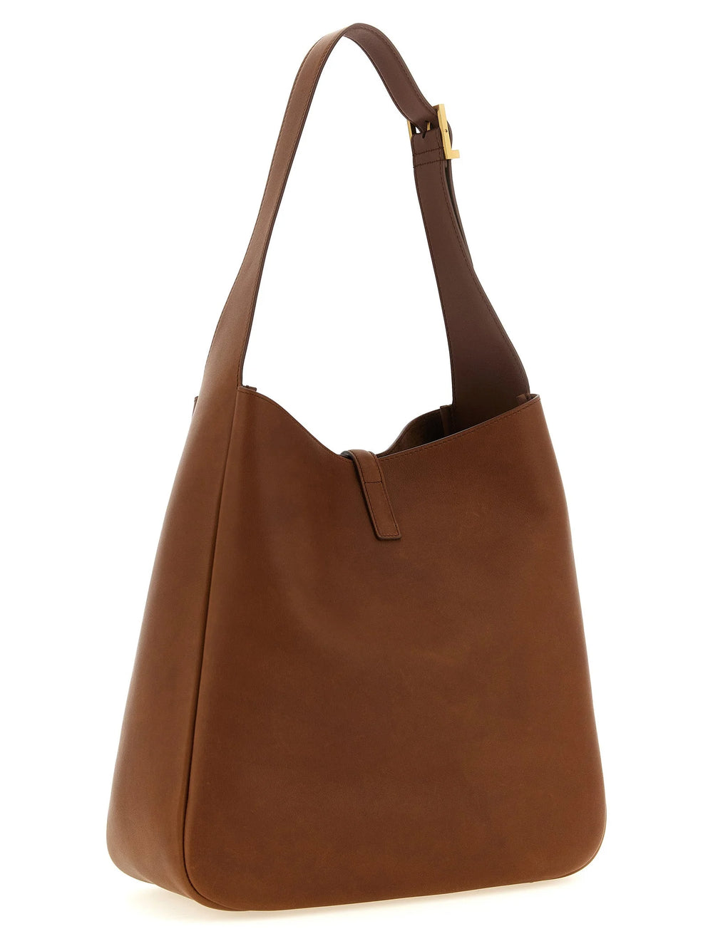 Saint Laurent Brown Calfskin Shoulder Bag