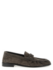 Saint Laurent Brown Calfskin Slip-On Loafers
