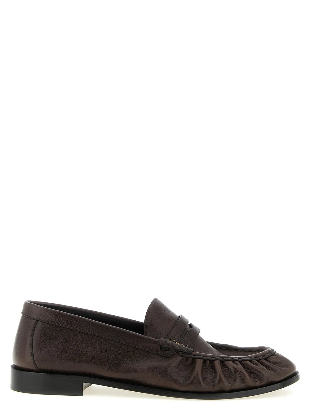 Saint Laurent Brown Calfskin Slip-On Loafers - EU 42 | US 9