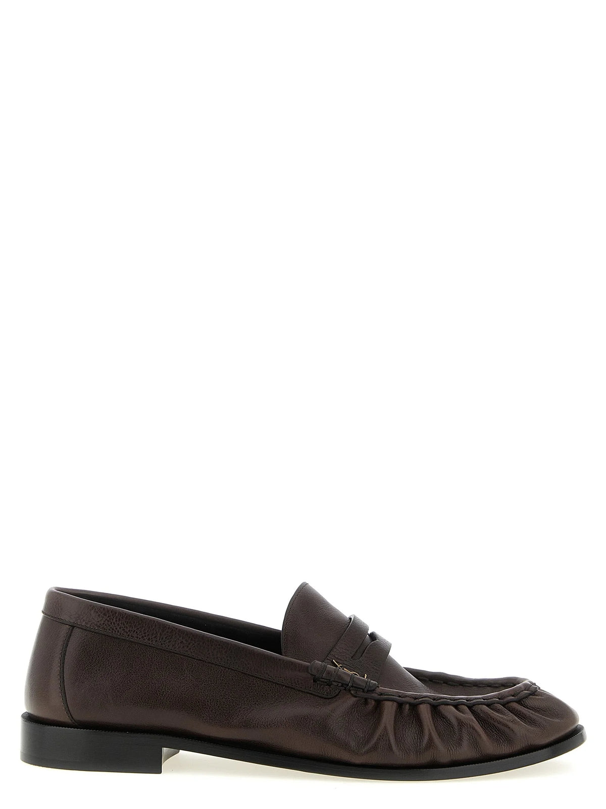 Saint Laurent Brown Calfskin Slip-On Loafers - EU 42 | US 9