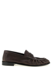 Saint Laurent Brown Calfskin Slip-On Loafers - EU 42 | US 9