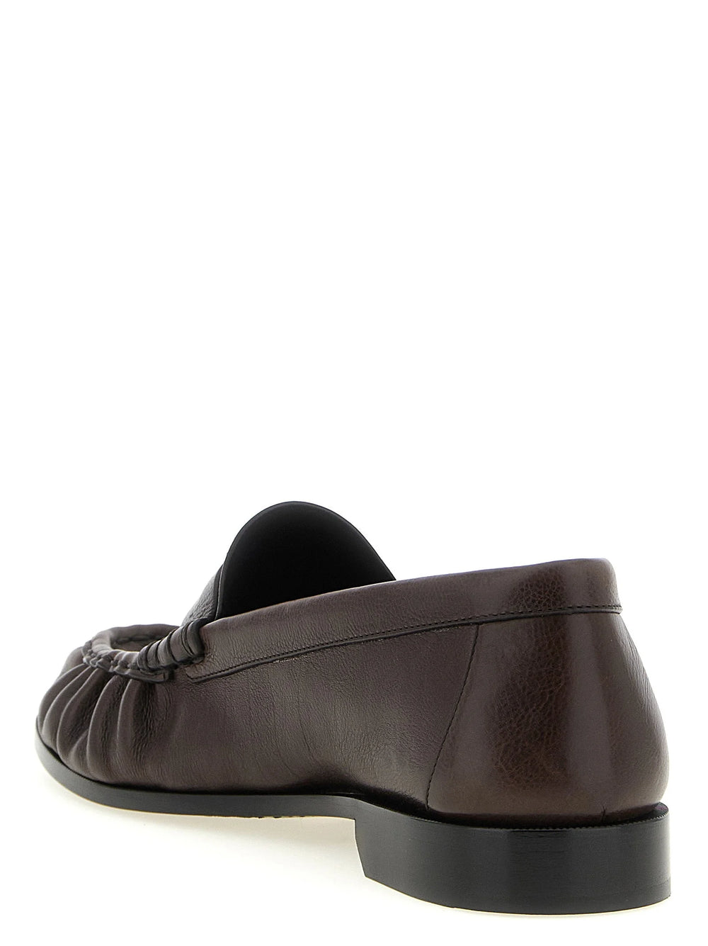 Saint Laurent Brown Calfskin Slip-On Loafers - EU 42 | US 9