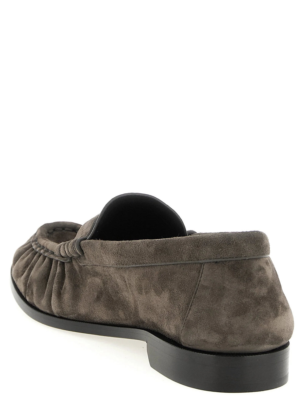 Saint Laurent Brown Calfskin Slip-On Loafers - EU45/US12
