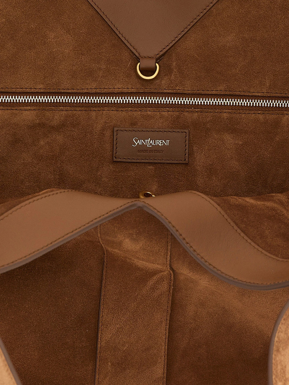 Saint Laurent Brown Calfskin Tote Bag