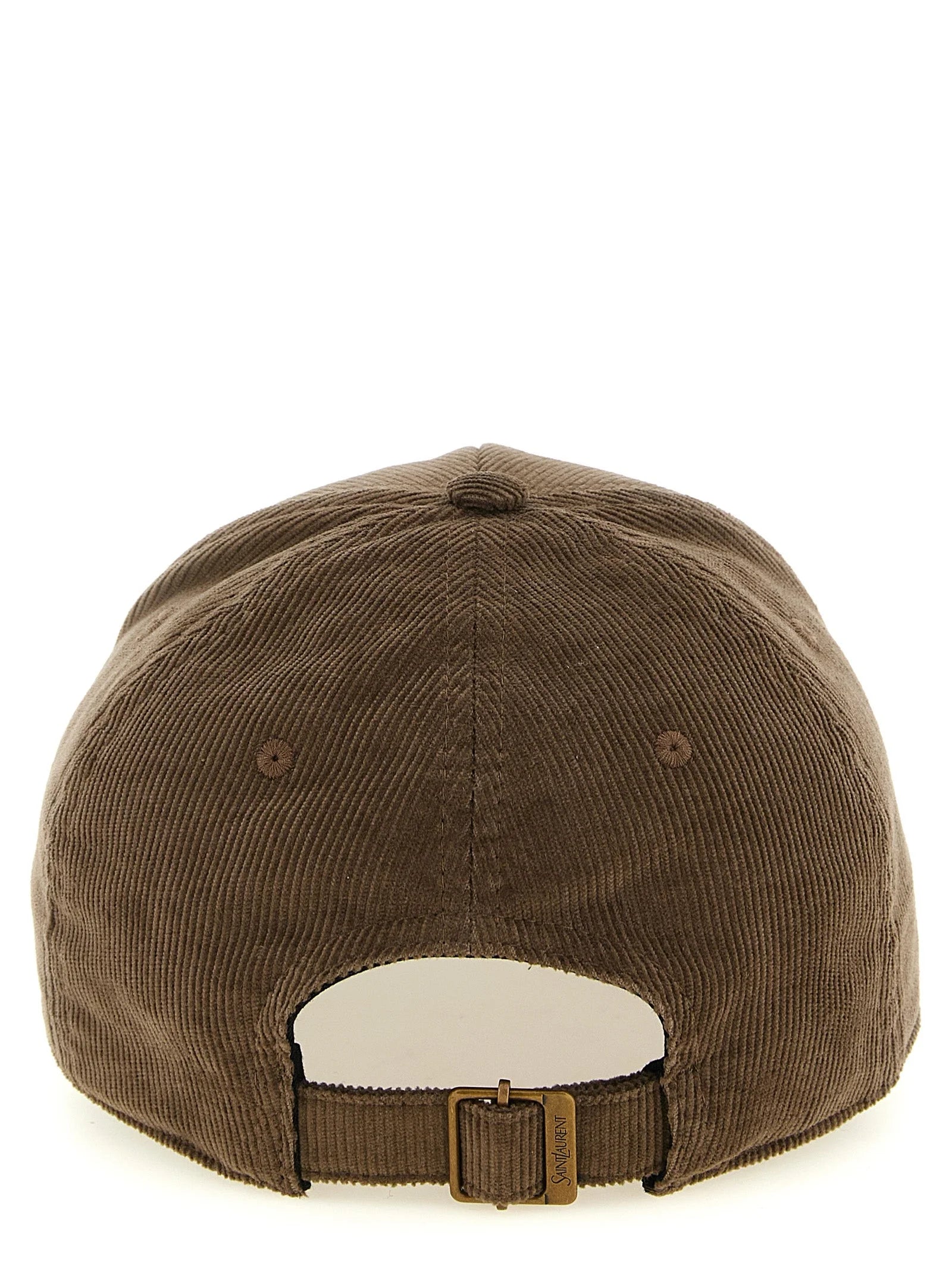 Saint Laurent Brown Cotton Cap (Baseball Hat) - 57 cm|S