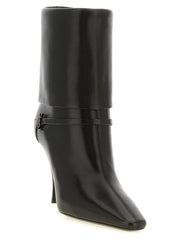 Saint Laurent brune lammeskinn ankelstøvler