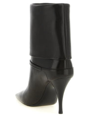 Saint Laurent brune lammeskinn ankelstøvler
