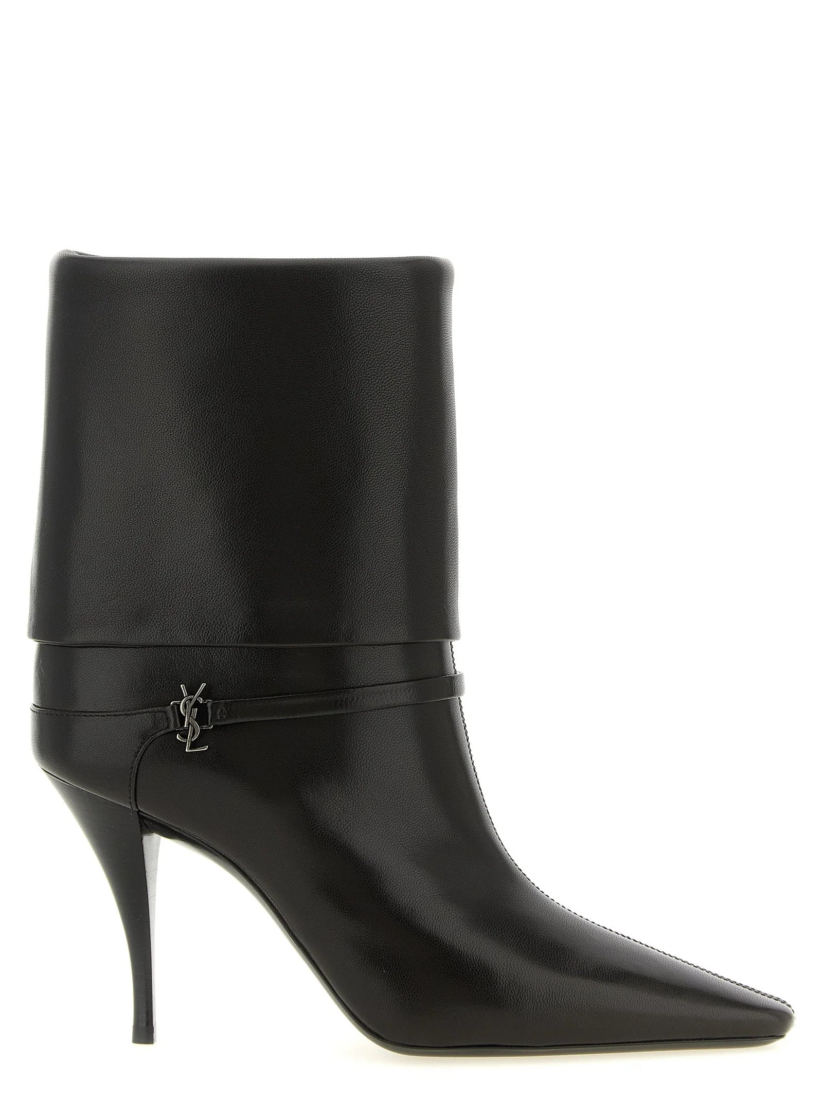 Saint Laurent brune lammeskinn ankelstøvler