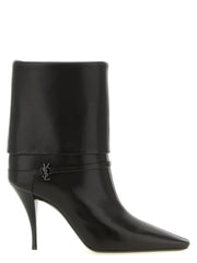 Saint Laurent brune lammeskinn ankelstøvler