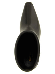 Saint Laurent brune lammeskinn ankelstøvler