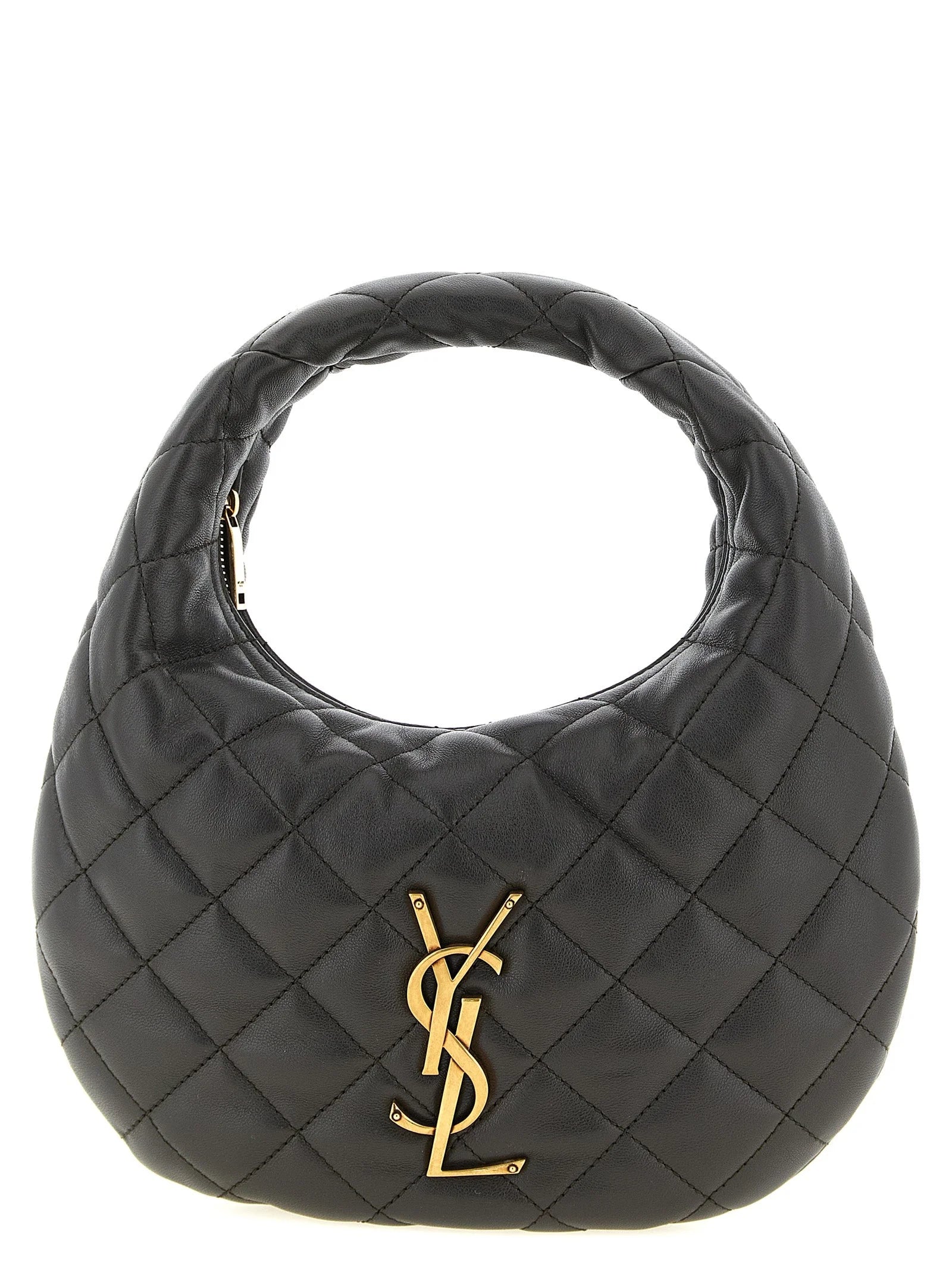 Saint Laurent Brown Lamb Leather Handbag
