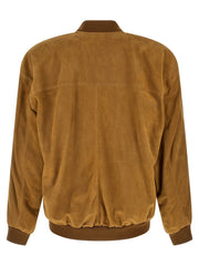 Saint Laurent Brown Lamb Leather Leather Jacket