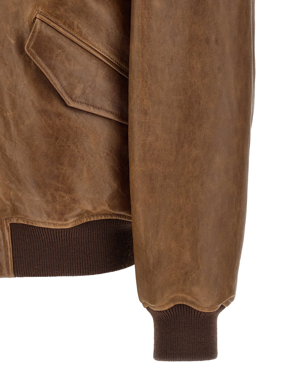 Saint Laurent Brown Lamb Leather Leather Jacket - IT50 | L