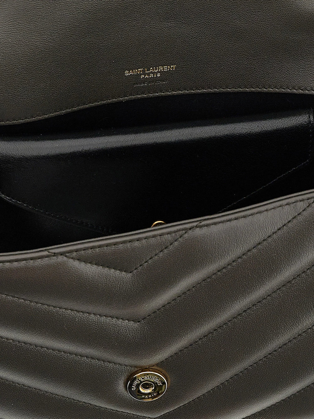 Saint Laurent Brown Lamb Leather Shoulder Bag